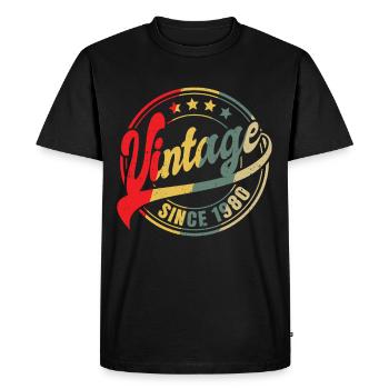 Millésime depuis 1980 Cadeau 43ème anniversaire - T-shirt Premium bio Homme - noir - Devant - Nico (187cm)