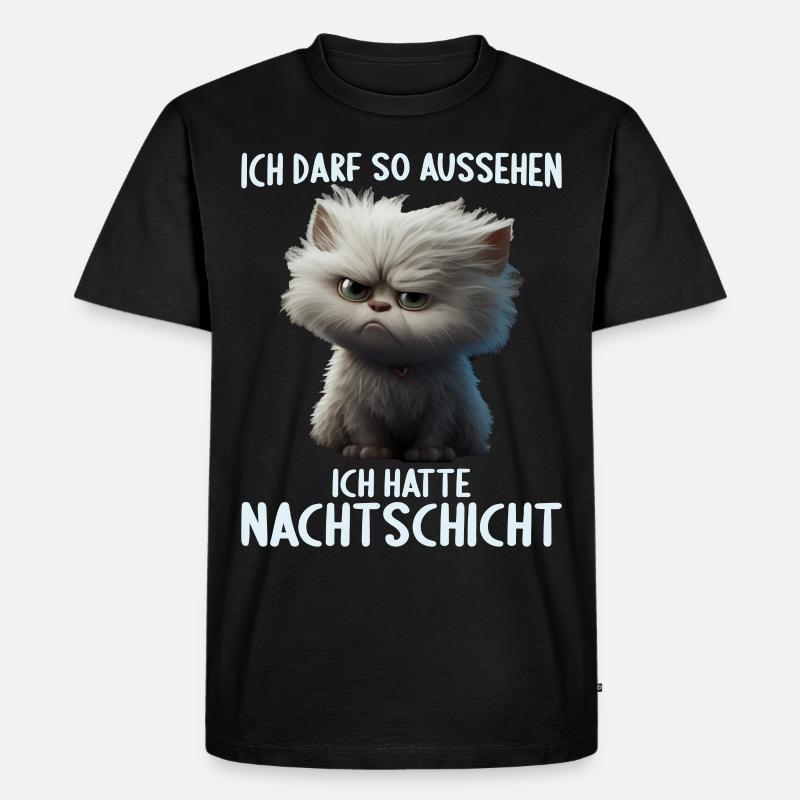Nachtschicht Dienst Krankenschwester Pflegekraft - Männer Premium Bio T-Shirt - Schwarz