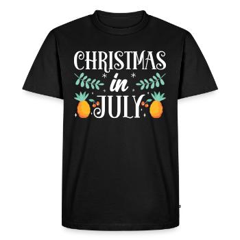 Weihnachten Im Juli Christmas In July Santa Humor - Men's Premium Organic T-Shirt - black - Front - Nico (187cm)
