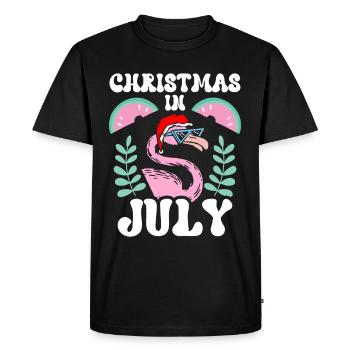Weihnachten Im Juli Christmas In July Humor Santa - Men's Premium Organic T-Shirt - black - Front - Nico (187cm)