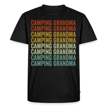 Camping Grandma Rv Camper Camping Grandma Glamping - T-shirt Premium bio Homme - noir - Devant - Nico (187cm)