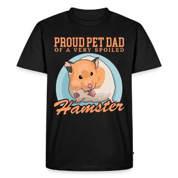Hamster Dad Golden Hamster Dwarf Hamster Gift - Men's Premium Organic T-Shirt - black - Front - Nico (187cm)