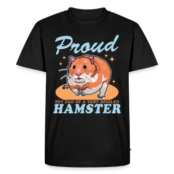 Hamster Dad | Dwarf Hamster Golden Hamster Gift - Men's Premium Organic T-Shirt - black - Front - Nico (187cm)