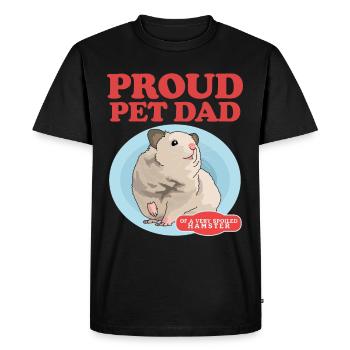 Hamster Dad Dwarf Hamster Golden Hamster Gift - Men's Premium Organic T-Shirt - black - Front - Nico (187cm)