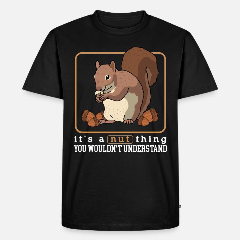 Süßes Eichhörnchen Hörnchen Grauhörnchen Geschenk - Männer Premium Bio T-Shirt - Schwarz