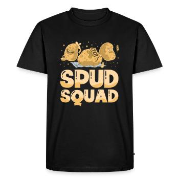 Spud Squad Potato Lover Vegetarian Tater Dead - Men's Premium Organic T-Shirt - black - Front - Nico (187cm)
