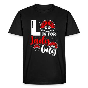 L may refer to: - Men's Premium Organic T-Shirt - black - Front - Nico (187cm)