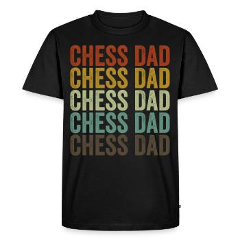 Chess Father Board Game Gambit - Men's Premium Organic T-Shirt - black - Front - Nico (187cm)
