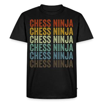 Jeu d’échecs Ninja Jeu d’échecs Jeu de société - T-shirt Premium bio Homme - noir - Devant - Nico (187cm)