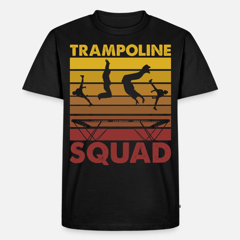 Trampolin-Kader - Männer Premium Bio T-Shirt - Schwarz