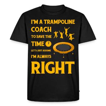 Entraîneur de trampoline - T-shirt Premium bio Homme - noir - Devant - Nico (187cm)