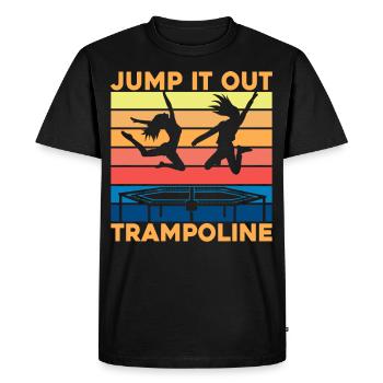 Jump it out Trampoline - Men's Premium Organic T-Shirt - black - Front - Nico (187cm)