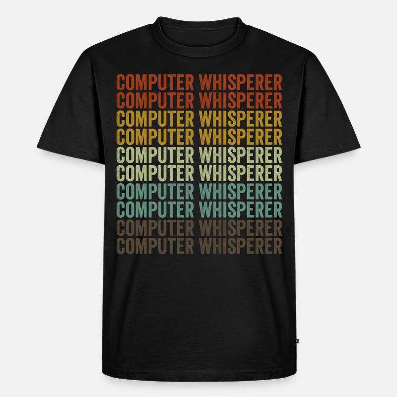 Computerflüsterer Computer Nerd IT Helpdesk - Männer Premium Bio T-Shirt - Schwarz