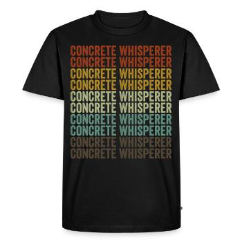 Béton Chuchoteur Construction Béton - T-shirt Premium bio Homme - noir - Devant - Nico (187cm)