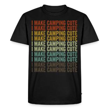 I do Camping Cute Camping Hiking - Men's Premium Organic T-Shirt - black - Front - Nico (187cm)