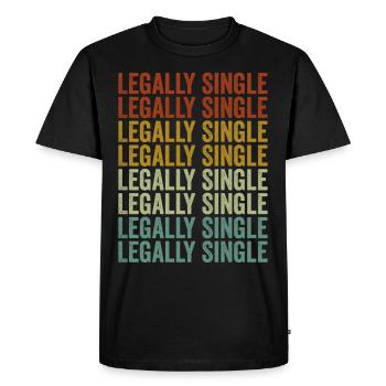 Legally unmarried Divorce Newly divorced - Men's Premium Organic T-Shirt - black - Front - Nico (187cm)