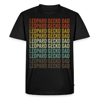 Gecko léopard papa gecko léopard gecko papa reptile gecko e - T-shirt Premium bio Homme - noir - Devant - Nico (187cm)