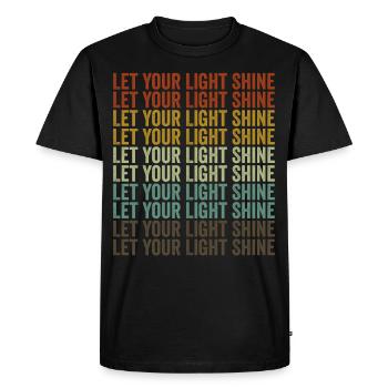 Que ta lumière brille Christian Matthieu 5:1. - T-shirt Premium bio Homme - noir - Devant - Nico (187cm)