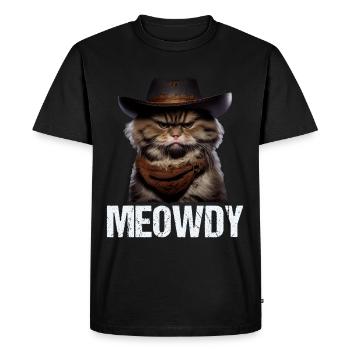 Meowdy Funny cat Meme for Cat Lovers - Men's Premium Organic T-Shirt - black - Front - Nico (187cm)
