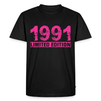 Édition limitée 1991 - T-shirt Premium bio Homme - noir - Devant - Nico (187cm)