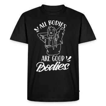 All Bodies Are Good Body Shaming Annoy - Men's Premium Organic T-Shirt - black - Front - Nico (187cm)