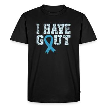 J’ai la goutte arthrite guerrière - T-shirt Premium bio Homme - noir - Devant - Nico (187cm)