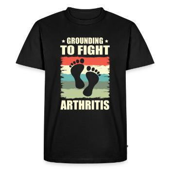 Mise à la terre pour combattre le guerrier de l’arthrite - T-shirt Premium bio Homme - noir - Devant - Nico (187cm)