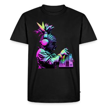EDM Music Rave Festival Ananas Techno - T-shirt Premium bio Homme - noir - Devant - Nico (187cm)
