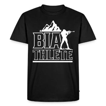 Biathlète Biathlons Biathlète Biathlon Sport - T-shirt Premium bio Homme - noir - Devant - Nico (187cm)