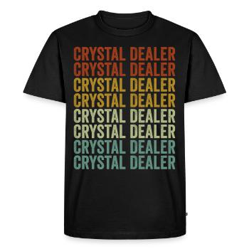 Crystal Merchant Rock Collector Geologist Crystal - Men's Premium Organic T-Shirt - black - Front - Nico (187cm)
