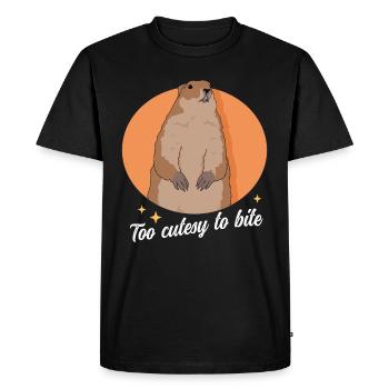 Marmots Mankai Munggen Groundhog Gift - Men's Premium Organic T-Shirt - black - Front - Nico (187cm)