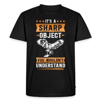 Falconry Falconry Pickling Falcon Hunting Gift - Men's Premium Organic T-Shirt - black - Front - Nico (187cm)
