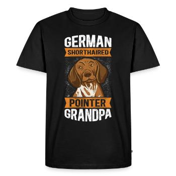 Cadeau de propriétaire de chien grand-père allemand à poil court - T-shirt Premium bio Homme - noir - Devant - Nico (187cm)