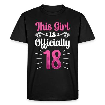 This girl is officially 18 eighteen celebration - Men's Premium Organic T-Shirt - black - Front - Nico (187cm)