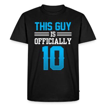 Ce gars a officiellement 18 dix-huit ans - T-shirt Premium bio Homme - noir - Devant - Nico (187cm)