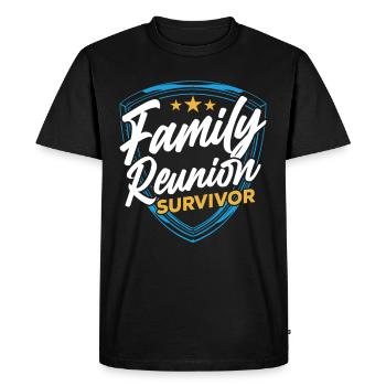 Survivant d’une équipe de regroupement familial - T-shirt Premium bio Homme - noir - Devant - Nico (187cm)