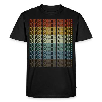Future robot engineer robot lover Ro - Men's Premium Organic T-Shirt - black - Front - Nico (187cm)