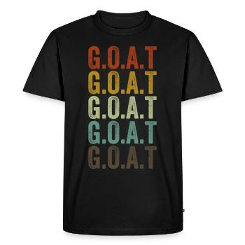 G.O.A.T Goat Greatest Of All Time - Men's Premium Organic T-Shirt - black - Front - Nico (187cm)