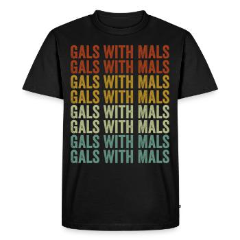 Gals avec Mals Malinois belge - T-shirt Premium bio Homme - noir - Devant - Nico (187cm)