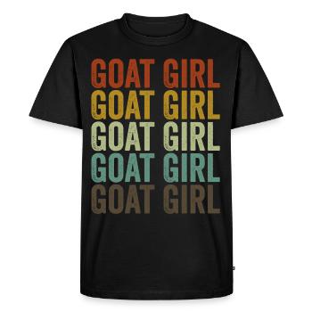 Goat Girl Goat Girl Love Goats - Men's Premium Organic T-Shirt - black - Front - Nico (187cm)