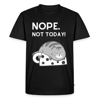 Nope not Today - Men's Premium Organic T-Shirt - black - Front - Nico (187cm)