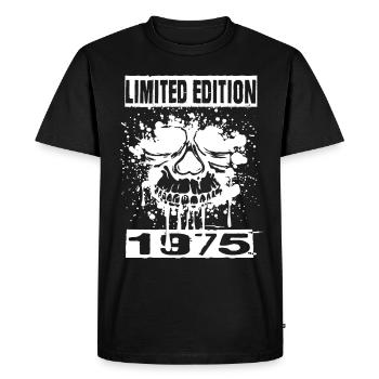 Limited Edition 1975 - Männer Premium Bio T-Shirt - Schwarz - Vorne - Nico (187cm)