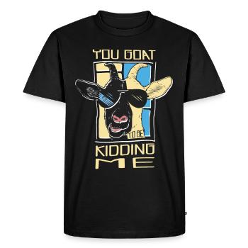 Toi chèvre qui me fout Chèvre animal de ferme - T-shirt Premium bio Homme - noir - Devant - Nico (187cm)