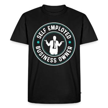 Propriétaire d’entreprise autonome Travailleur autonome - T-shirt Premium bio Homme - noir - Devant - Nico (187cm)