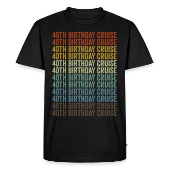 Croisière Vacances du 40e anniversaire - T-shirt Premium bio Homme - noir - Devant - Nico (187cm)