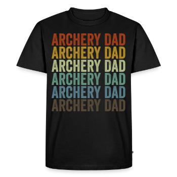 Tir à l’arc Papa Archer Bow et Arrow Pa - T-shirt Premium bio Homme - noir - Devant - Nico (187cm)