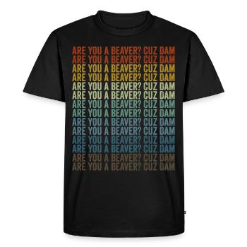 Êtes-vous un castor? Castor du barrage de Cuz - T-shirt Premium bio Homme - noir - Devant - Nico (187cm)