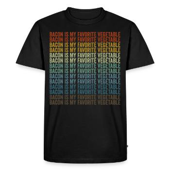 Le bacon est mon amateur de bacon végétal préféré - T-shirt Premium bio Homme - noir - Devant - Nico (187cm)
