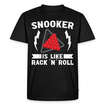 Snooker Like Rack N Roll Billiards 8 Ball Pool - Men's Premium Organic T-Shirt - black - Front - Nico (187cm)