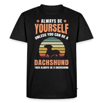 Teckel Cadeau Dixie Viennese Doxie Teckel - T-shirt Premium bio Homme - noir - Devant - Nico (187cm)